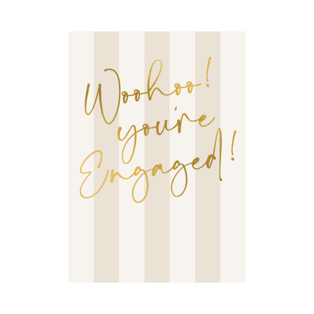 Card Wahoo You're Engaged Stripe