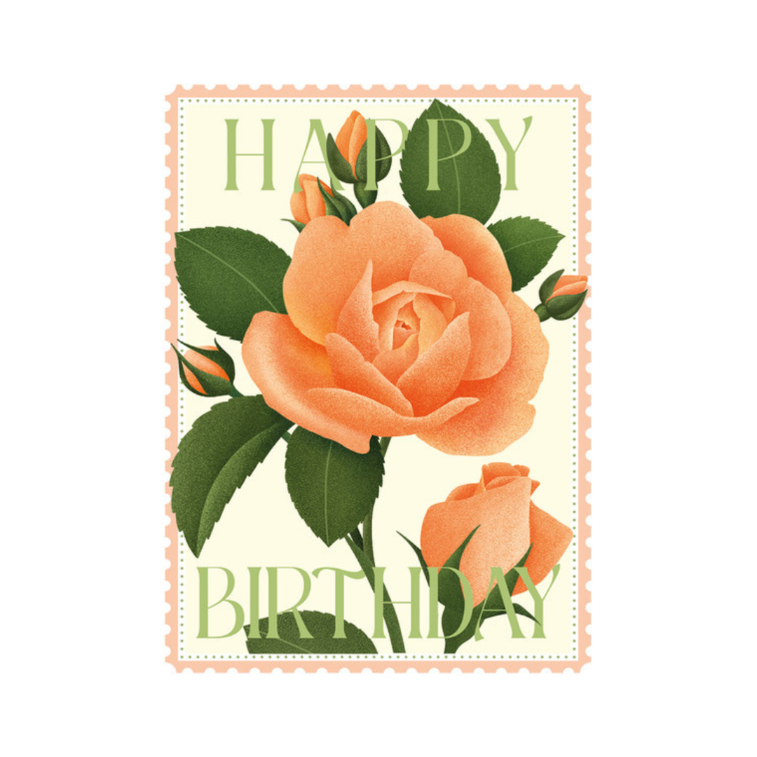 Card Happy Birthday Roses