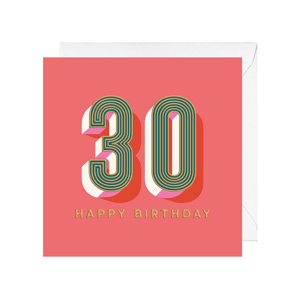 Card HB 30th Coral