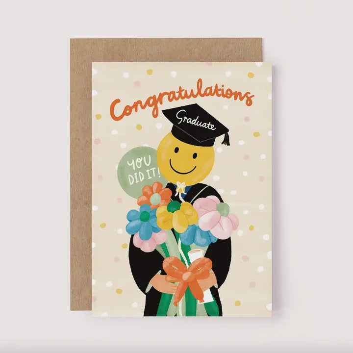 Card Graduation Smiley