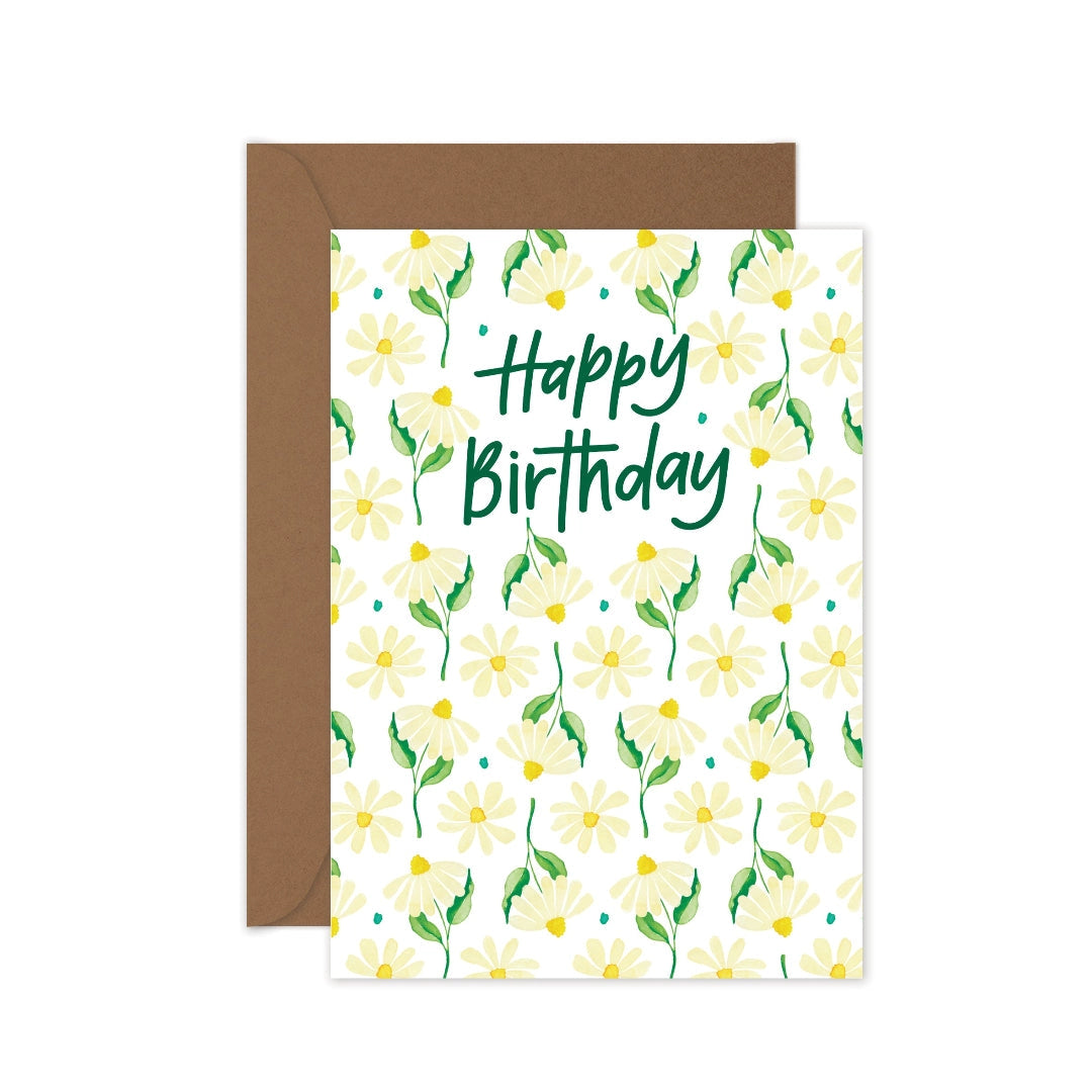 Card Happy Birthday Daisies