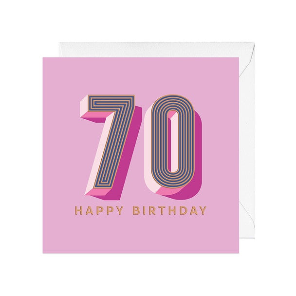 Card HB 70th Dusty Lilac