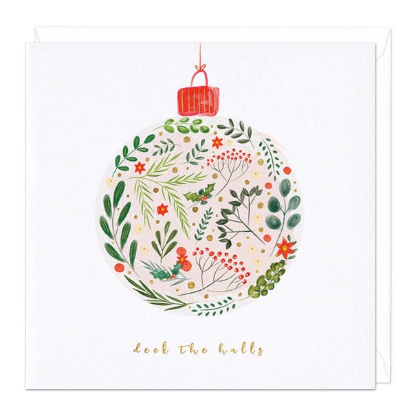 Card Bauble Deck The Halls
