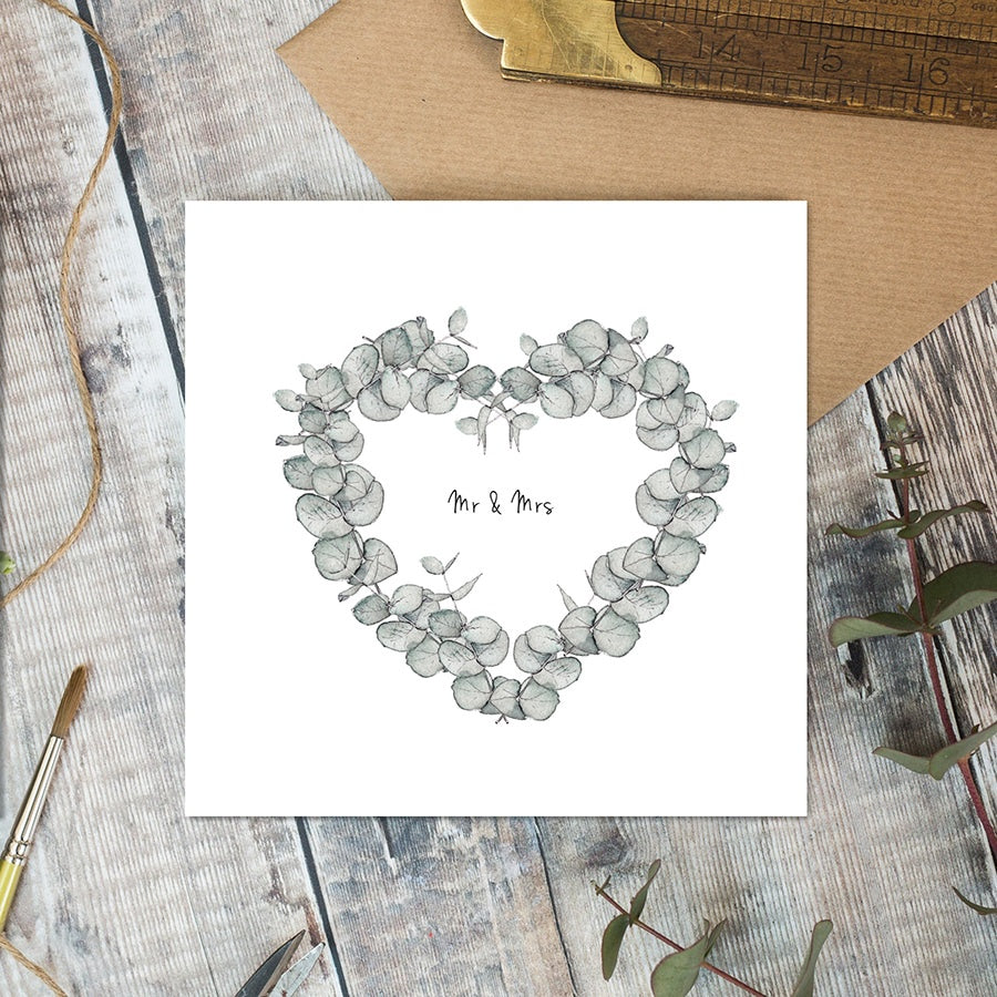 Card Mr & Mrs Eucalyptus