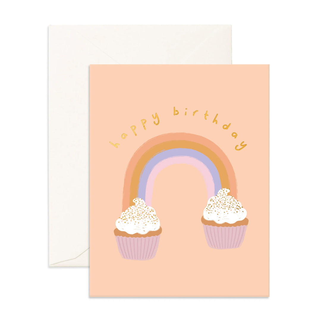 Card Rainbow Cupcakes