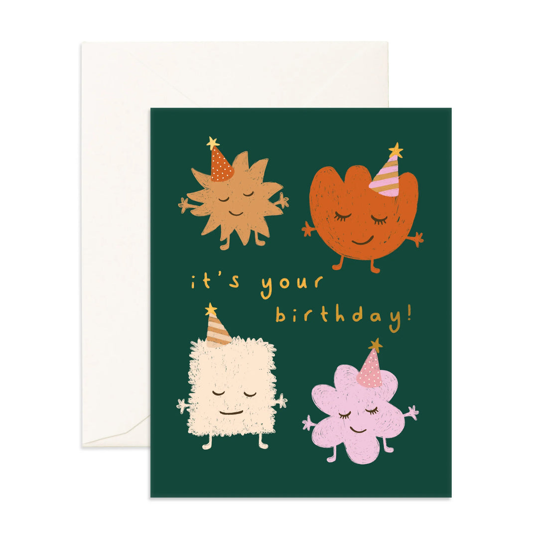 Card Four Little Monsters