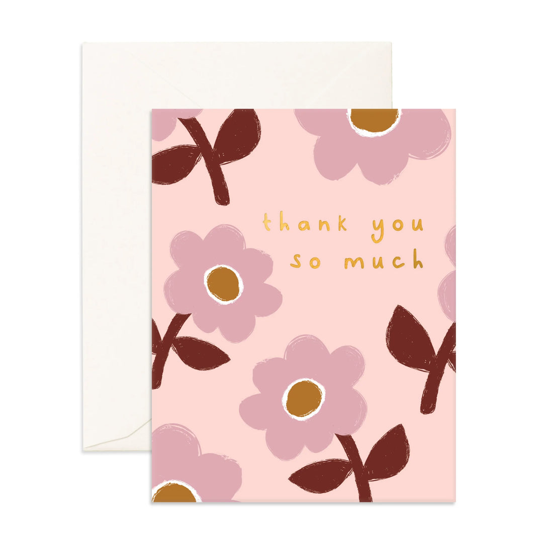 Card Thank You Bergonias