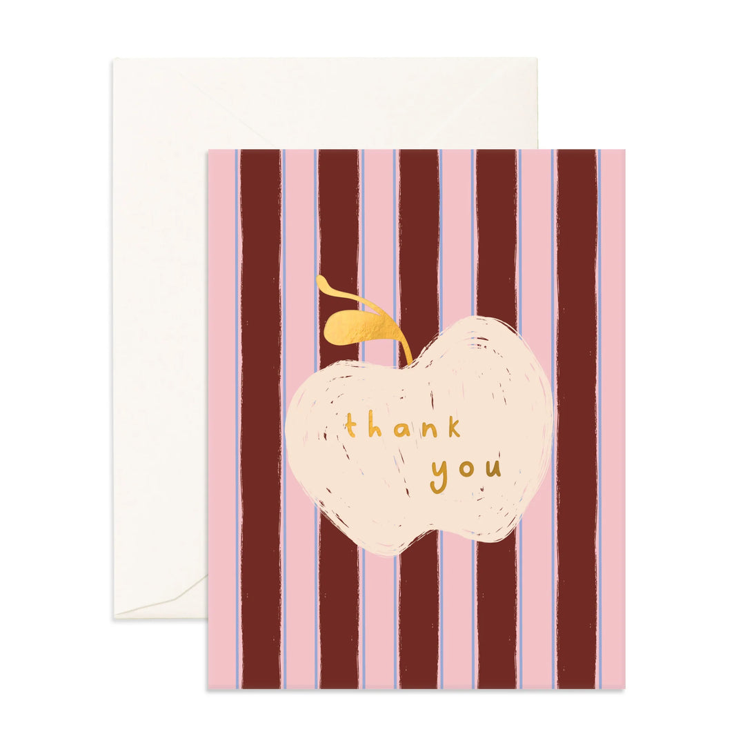 Card Thank You Apple Stripe