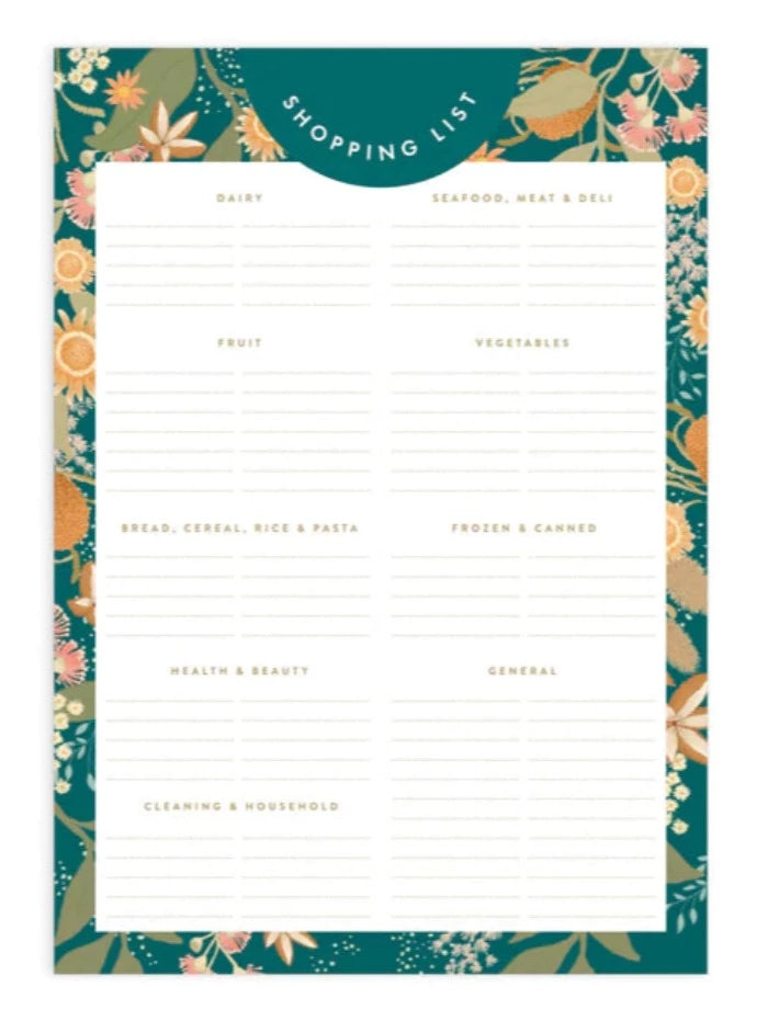 Notepad A5 Magnet Shopping List – Clover & Arrow