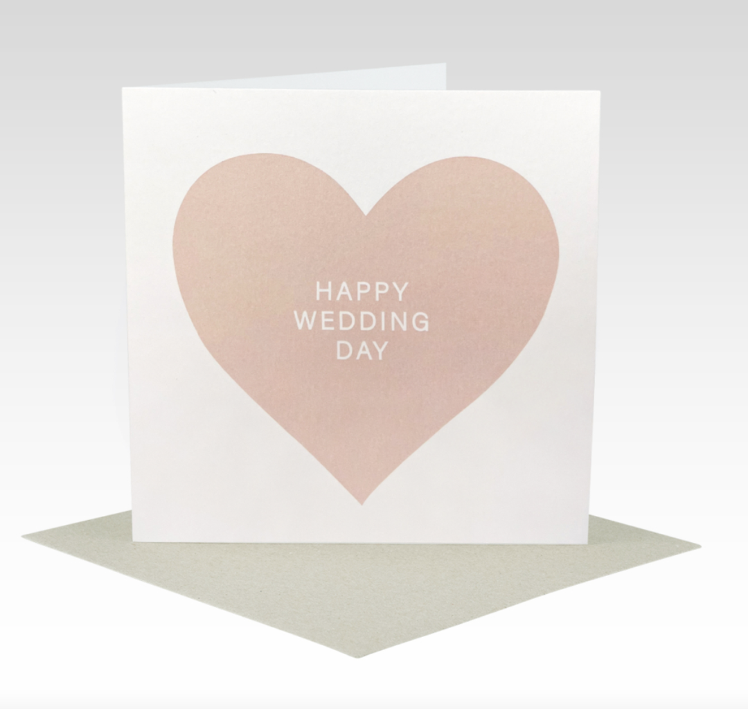 Card Blush Heart Wedding
