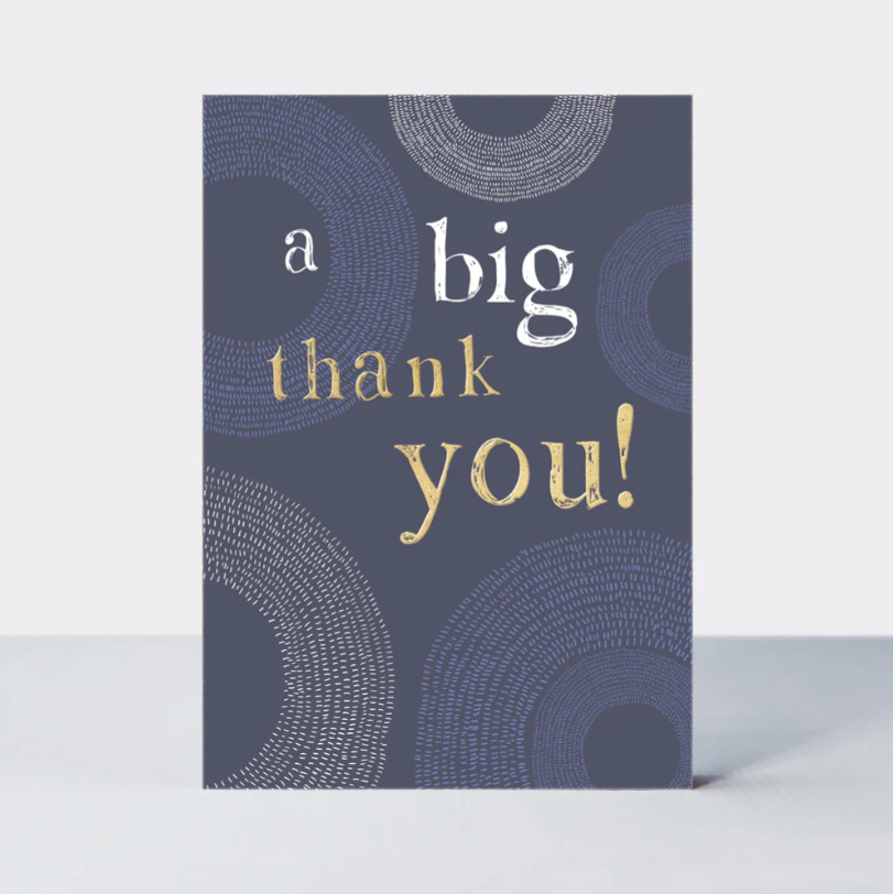 Card A Big Thank You Blue
