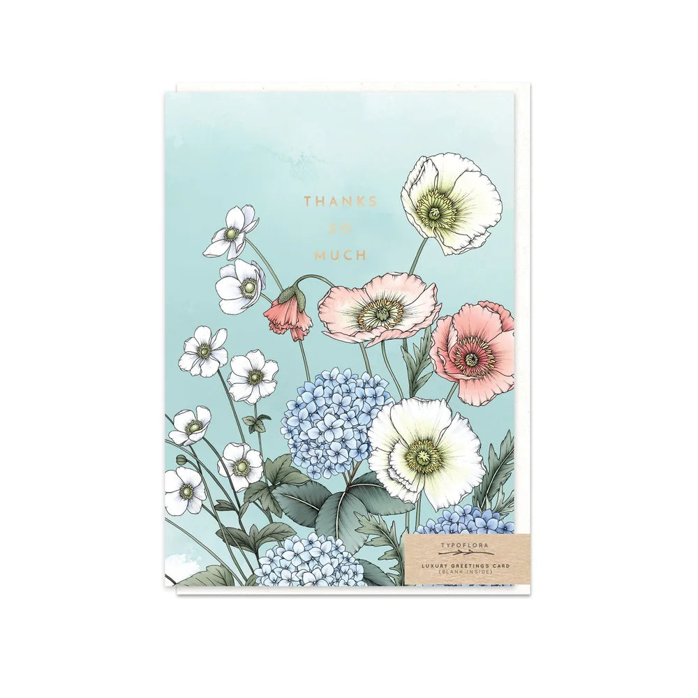 Card Poppies Thanks So Much