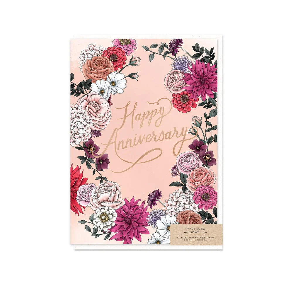 Card Happy Anniversary Floral