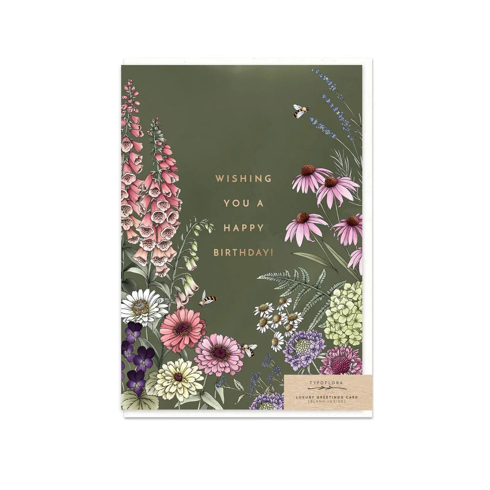 Card Wildflowers Birthday
