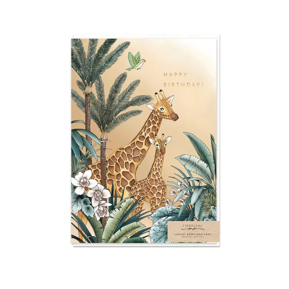 Card Giraffe Birthday