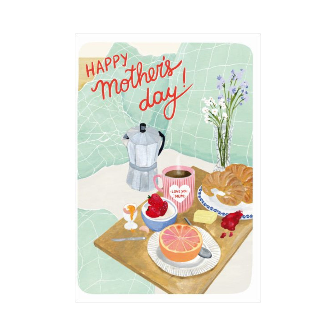 Card Mum Breakfast In Bed