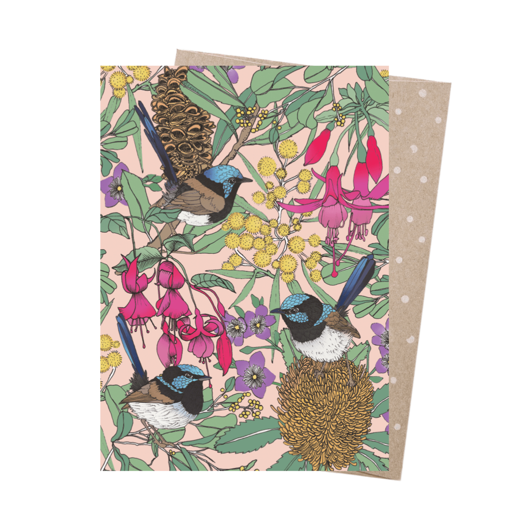 Card Fuchsias & Fairy Wrens