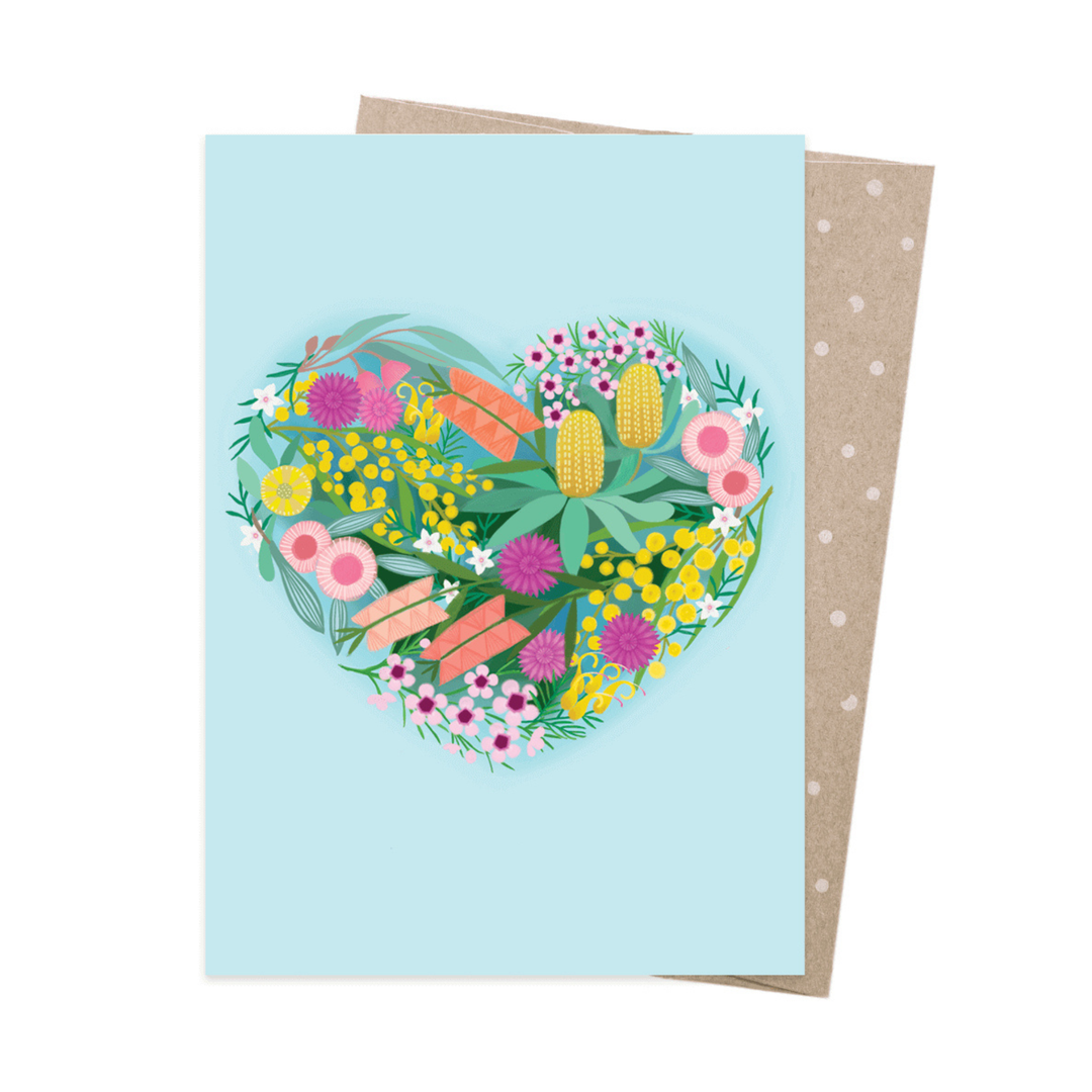 Card Heart of Flowers