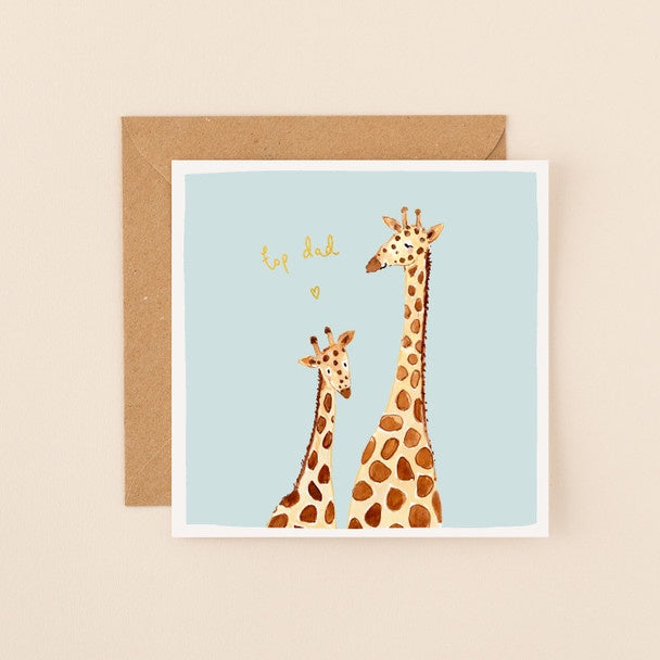 Card Top Dad Giraffes