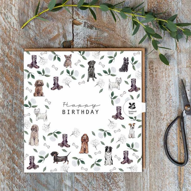 Card Happy Birthday Dogs Bones