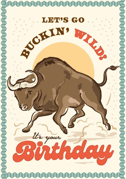 Card Howdy Bucking Wild