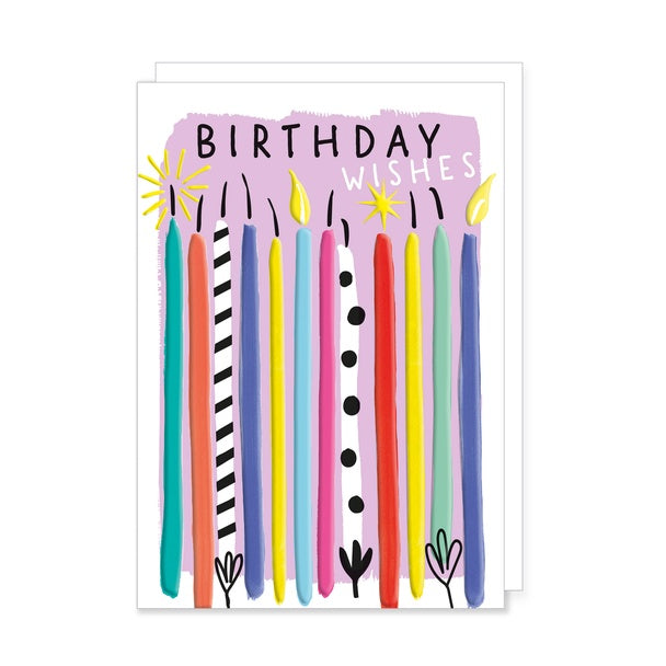 Card Happy Birthday Candles