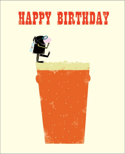 Card Pint Of Beer Birthday
