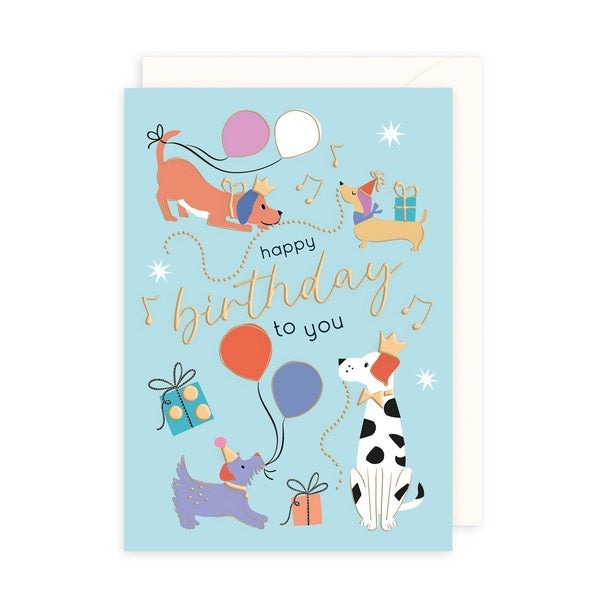 Card Happy Birthday Dogs