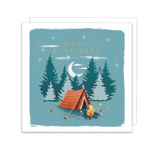Card Happy Birthday Camping