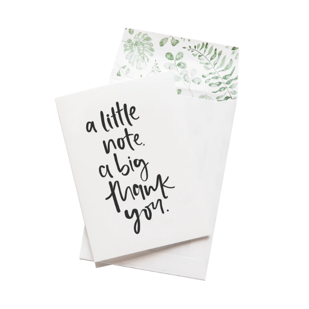 Card A Little Note, A Big Thank You