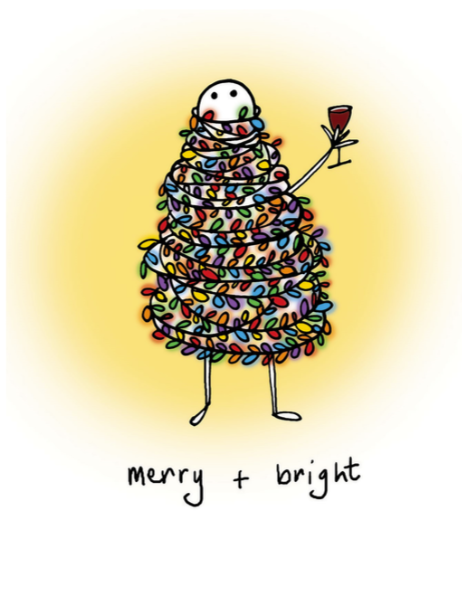 Card Merry and Bright Foil Finish