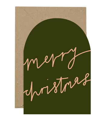 Card Merry Christmas Curve