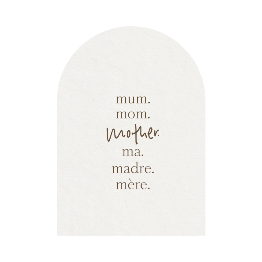 Card Mum, Mom, Mother