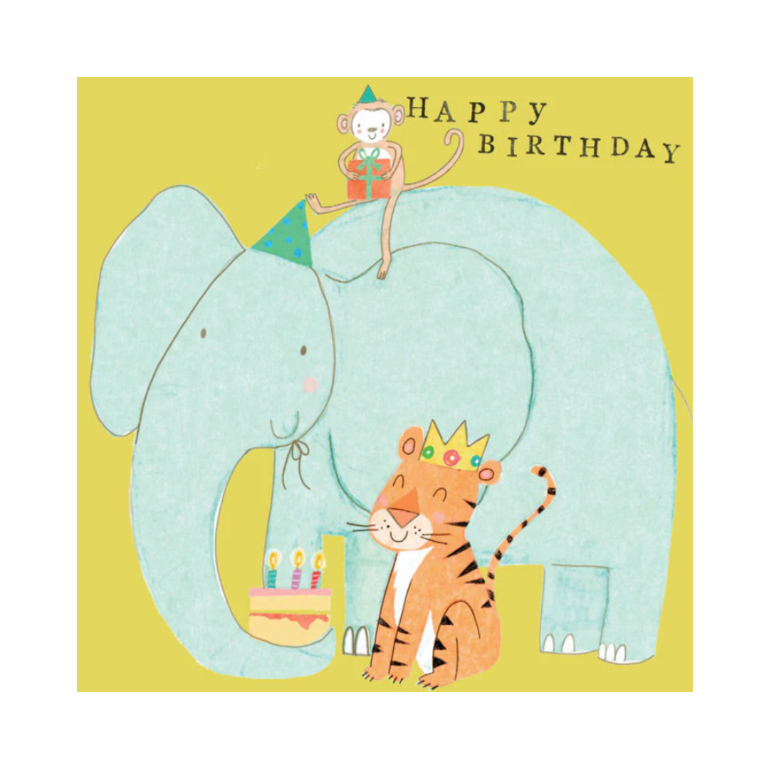 Card Happy Birthday Party Animals