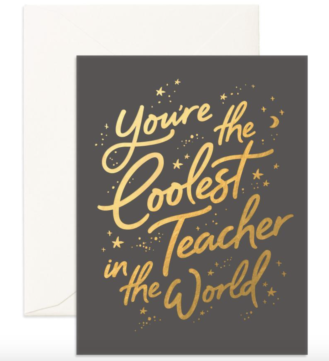 Card Coolest Teacher Bohemia