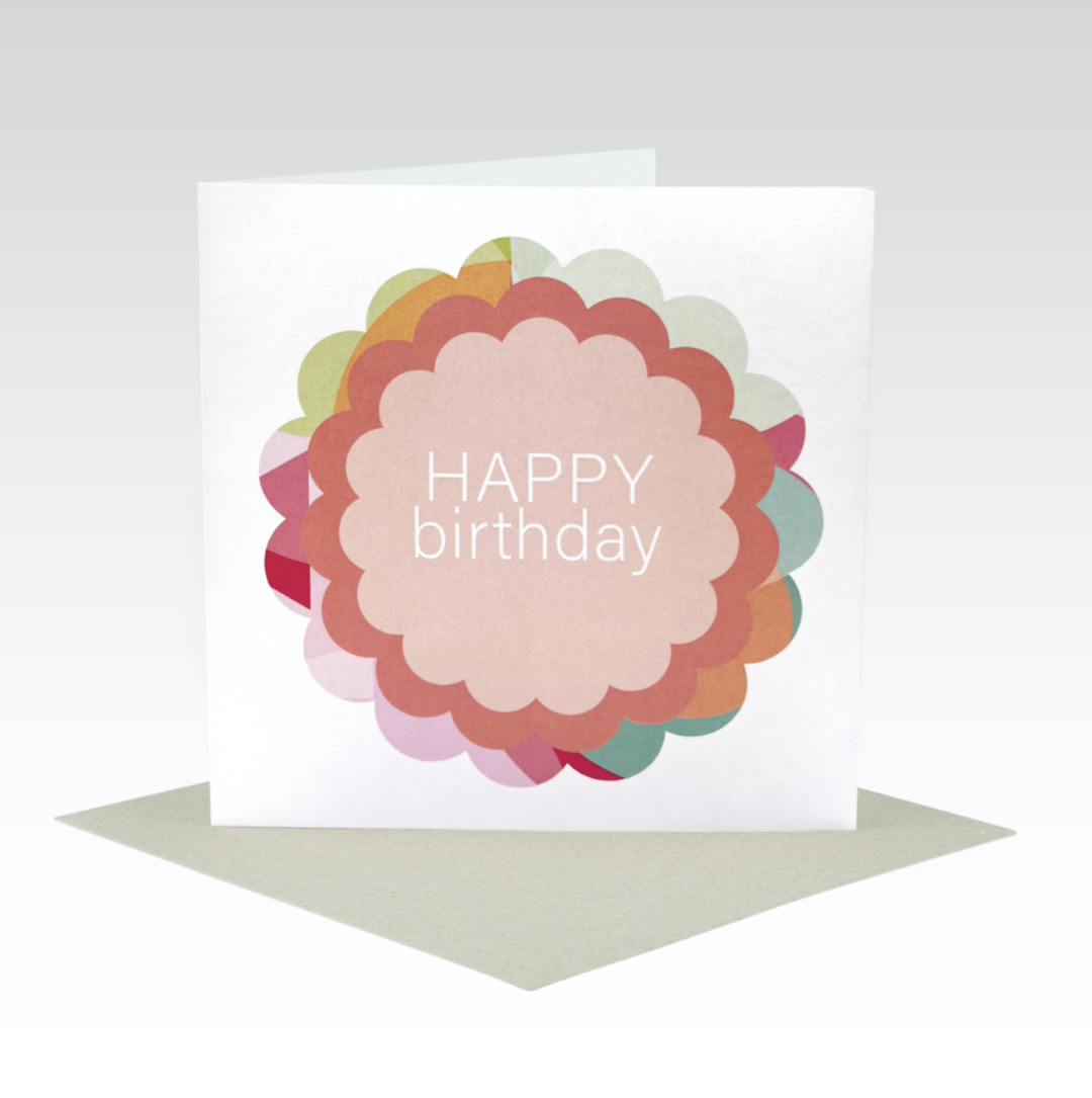 Card Scallop Happy Birthday