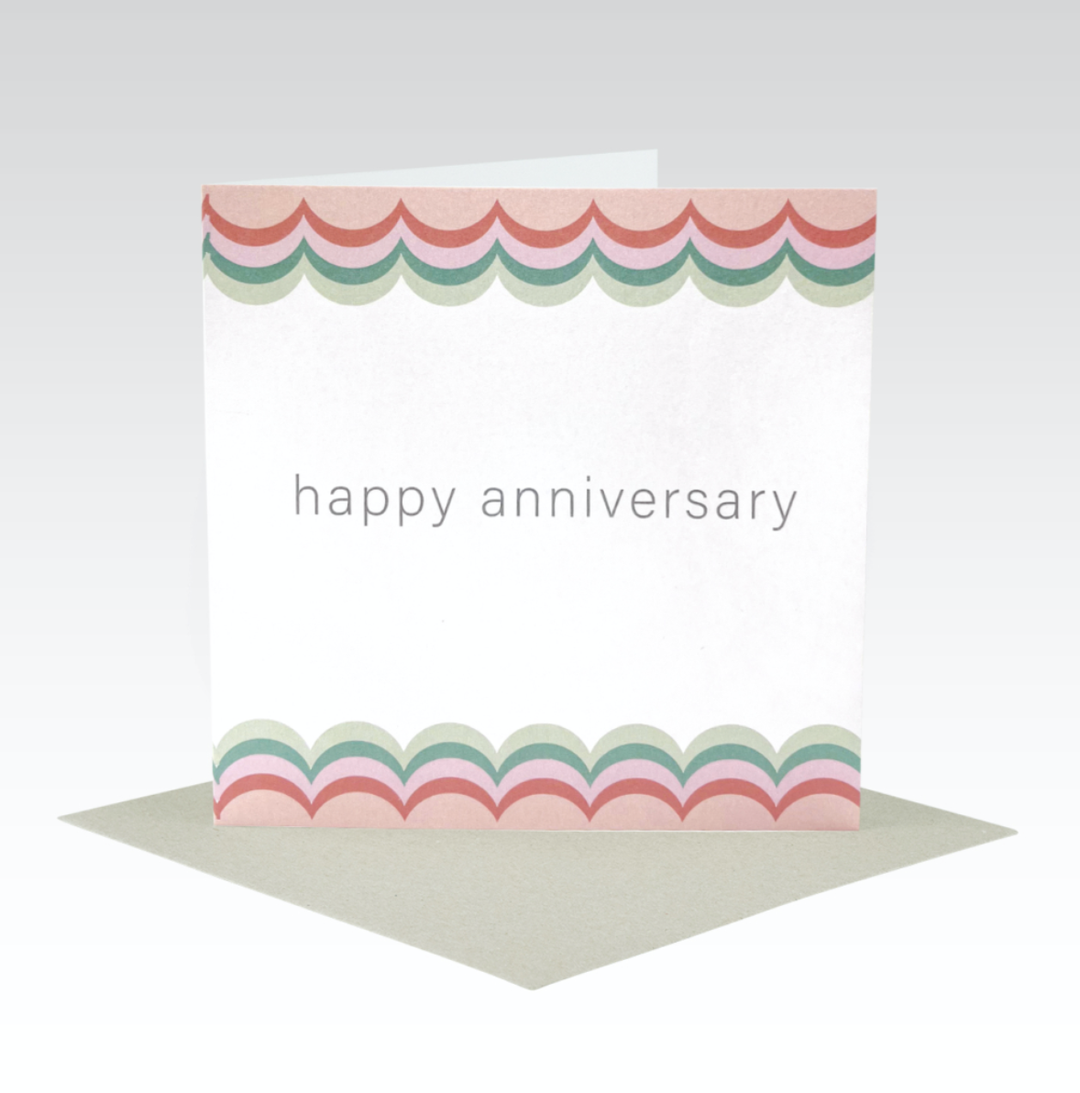 Card Happy Anniversary Scallops