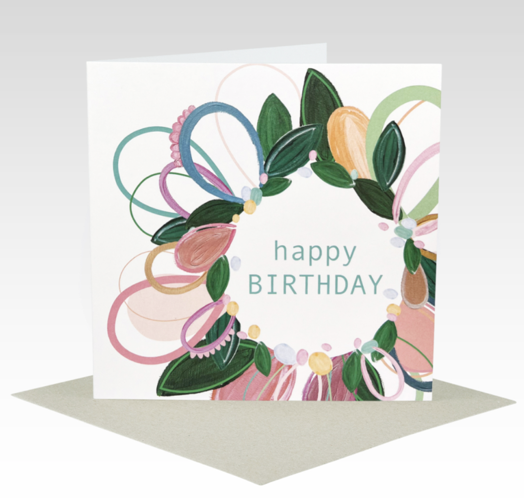 Card Loopy Petal Wreath