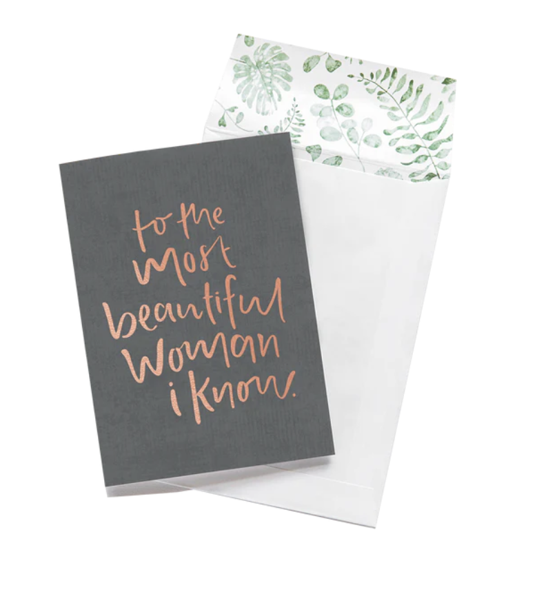 Card Most Beautiful Woman