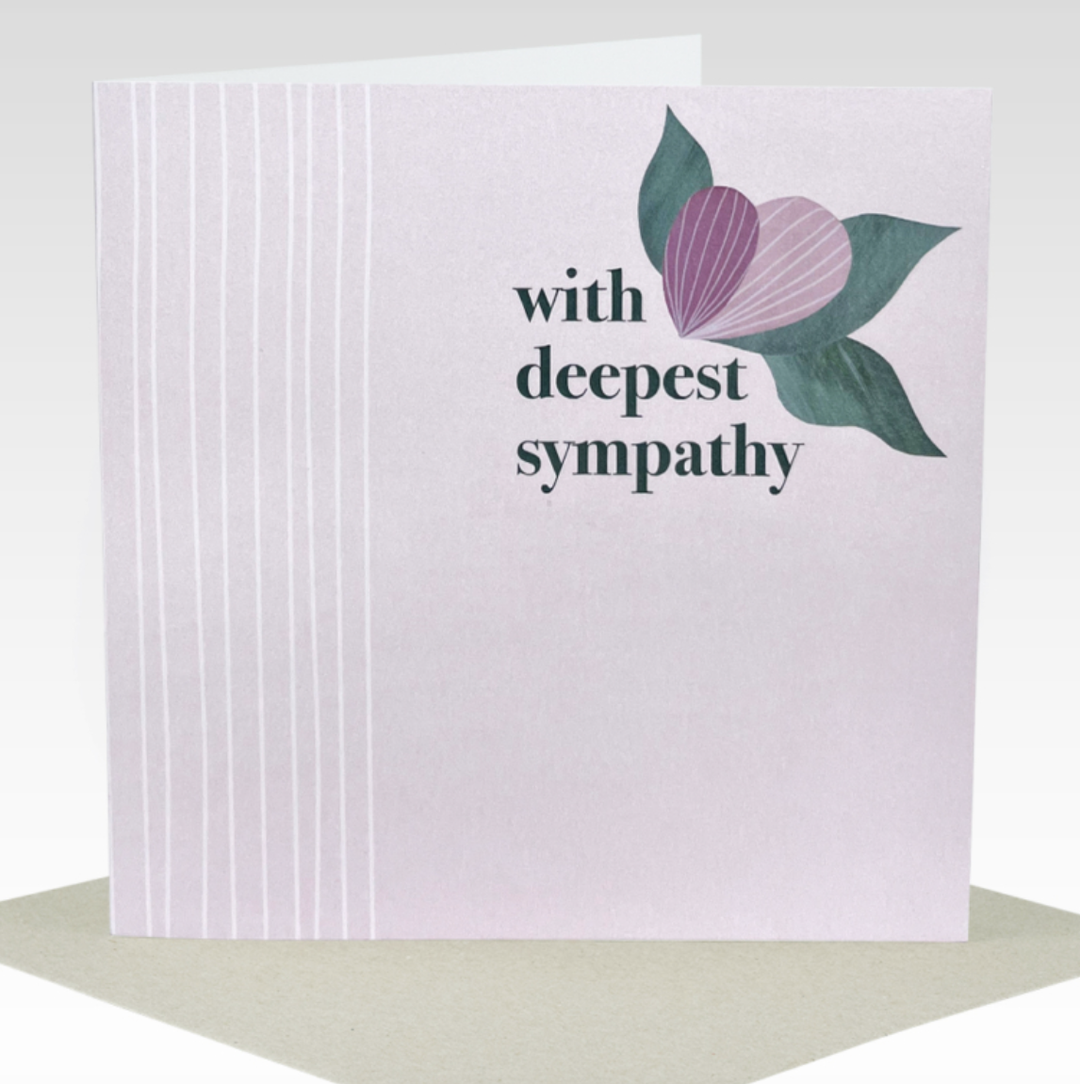 Card With Sympathy Pink