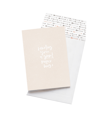 Card Sending A Paper Hug