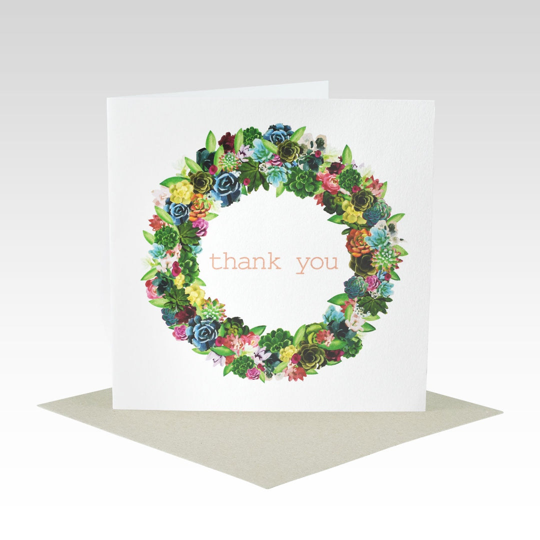 Card Succulent Thank You