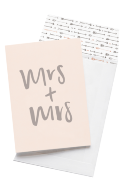 Card Mrs & Mrs Pink