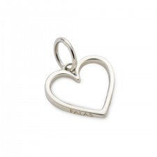 Charm Silver Open Heart