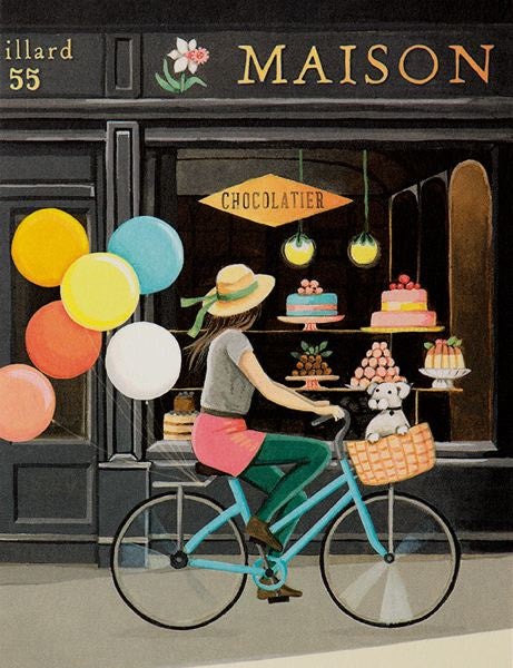 Card Girl On Bike