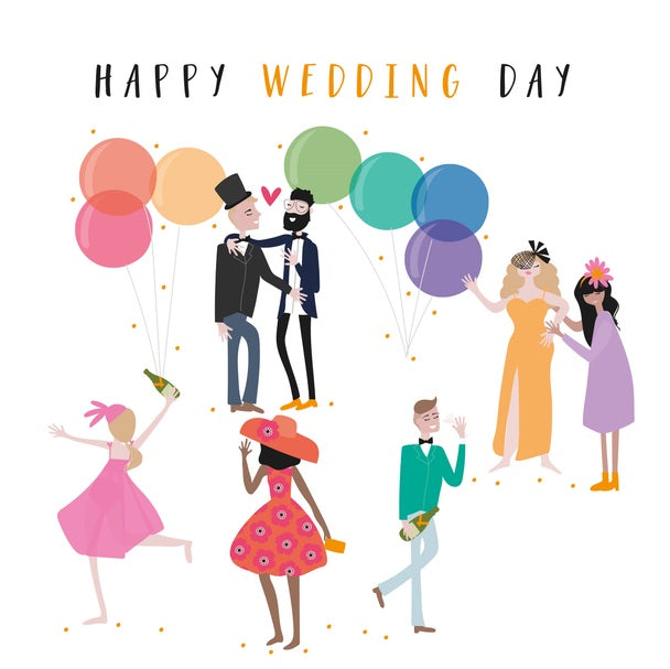Card Mr & Mr Happy Wedding Day