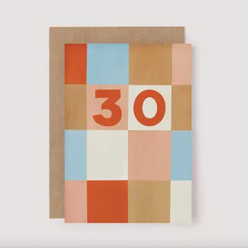 Card Age 30 Modern Birthday