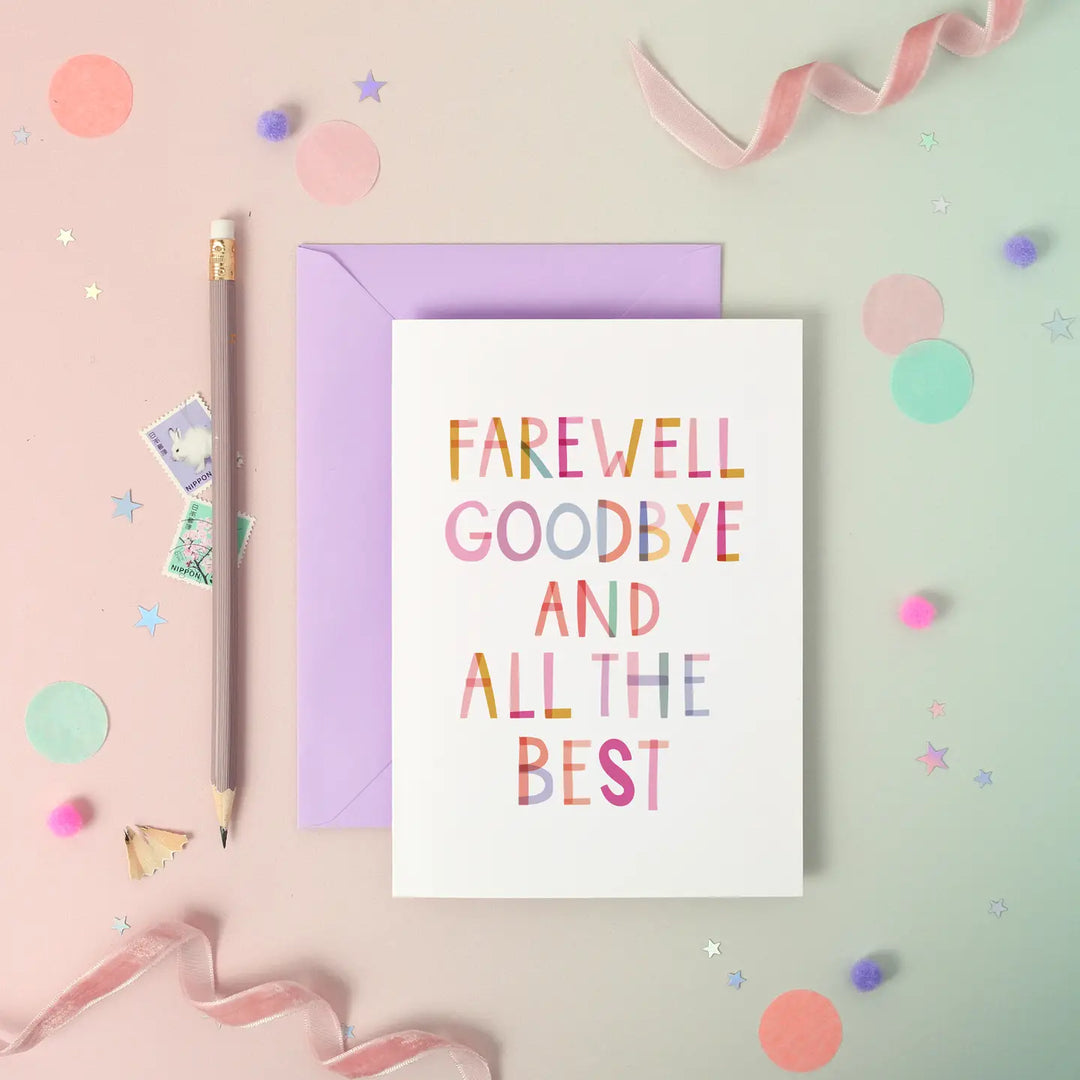 Card Farewell Good Luck (Foiled)