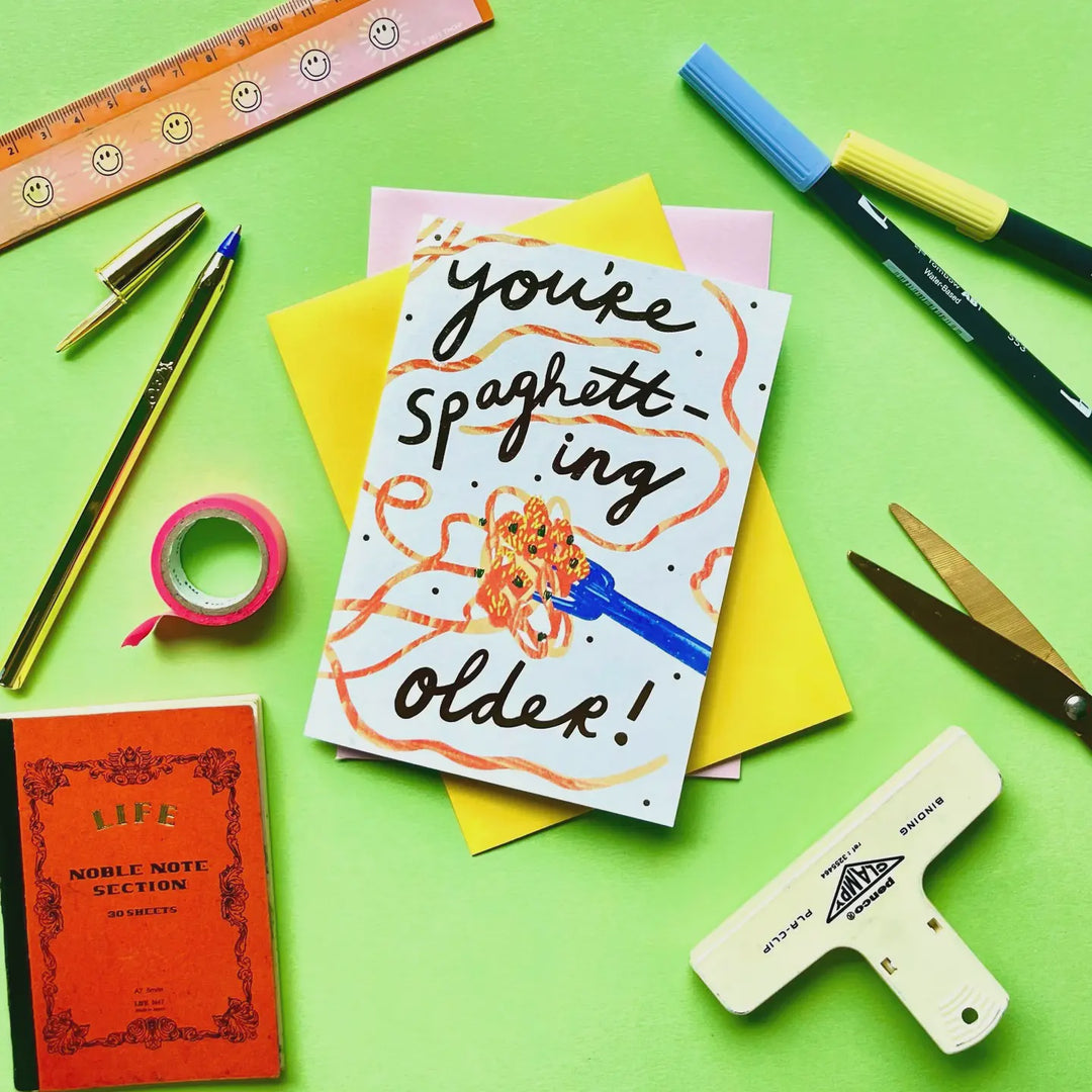 Card You're Spaghetting Older