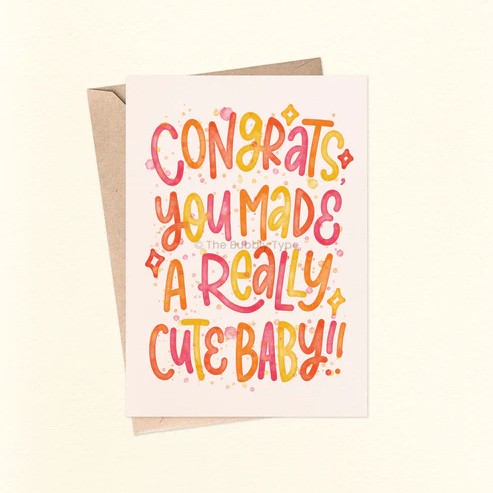 Card Congrats You Made A Really Cute Baby